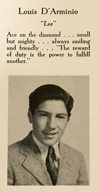 Louis Lee D'Arminio 1941 HHS Yearbook Photo